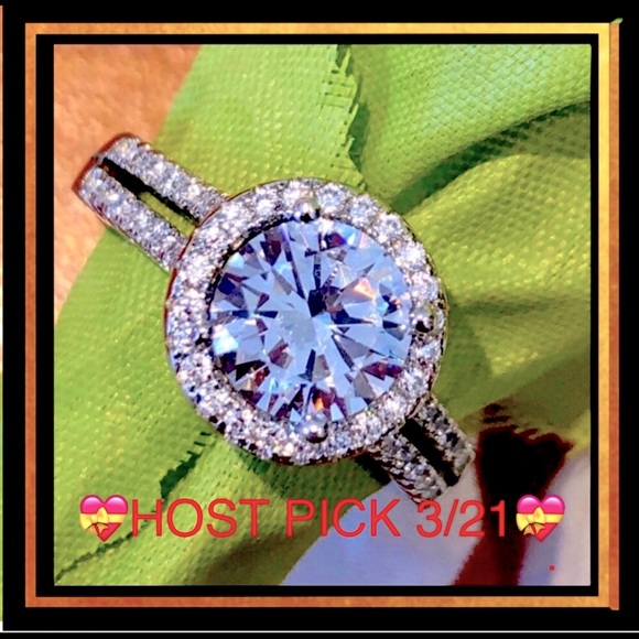 ๐จ50% off! Sterling Silver Engagement Ring 5A Excellent Ring! - Picture 13 of 16